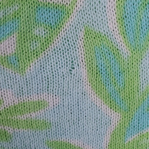 Lilly‎ Pulitzer Cardigan Womens S/M Green Waterfall Coverup Beach Resort READ - Picture 4 of 14